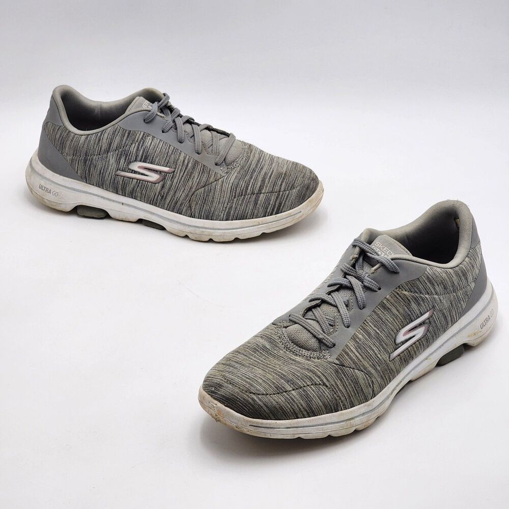 Skechers Go Walk Ultra Go 5 True Sneakers Gray Women's Size 10